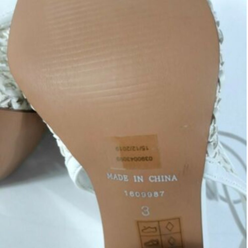 ASOS Shoes womens White Sling Back Slip On Pointed Toe Size 3 - Picture 9 of 11